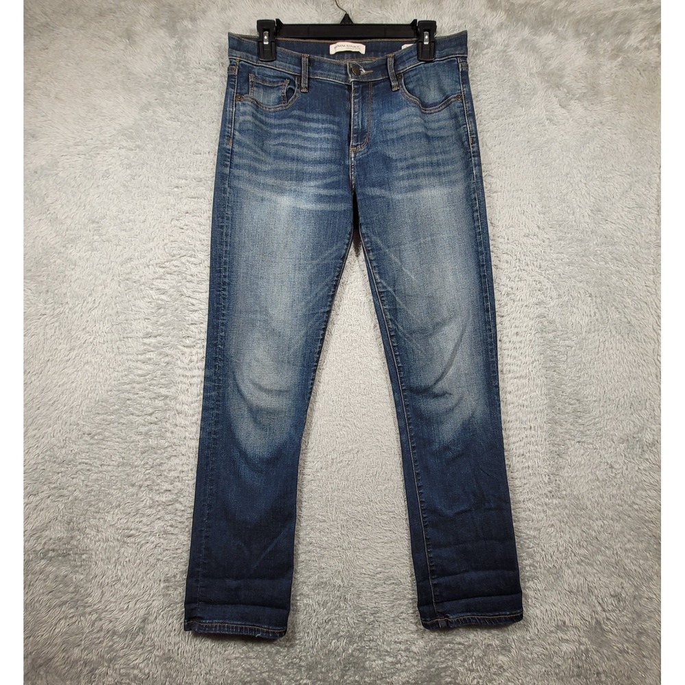 Banana Republic Premium Denim 28 Straight Bella Jeans Medium Wash Womens 30x29
